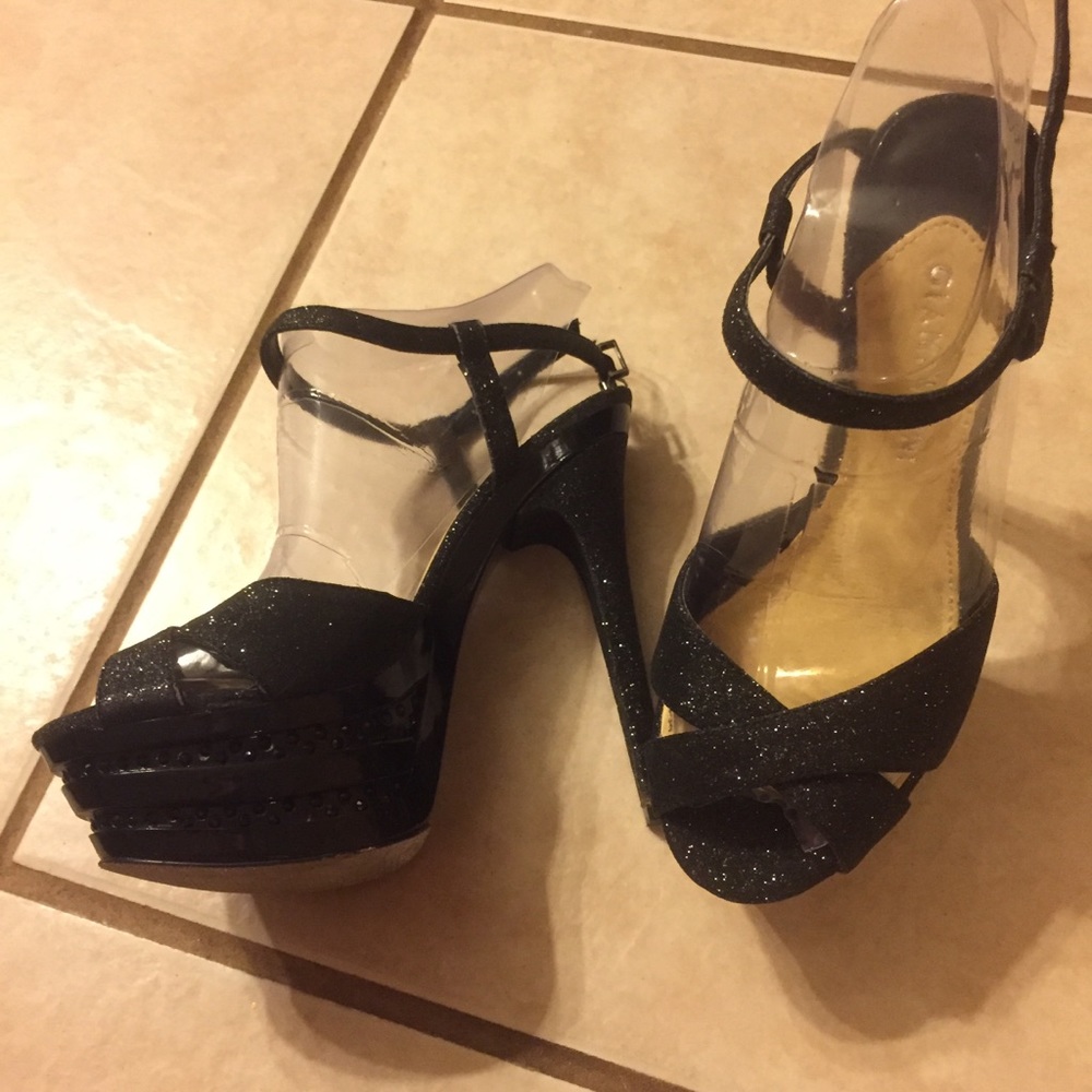 Black Sparkle Stilettos